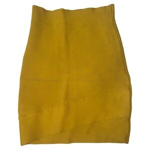 BCBGMaxAzria Silvie Bandage Mini Skirt in Cumin